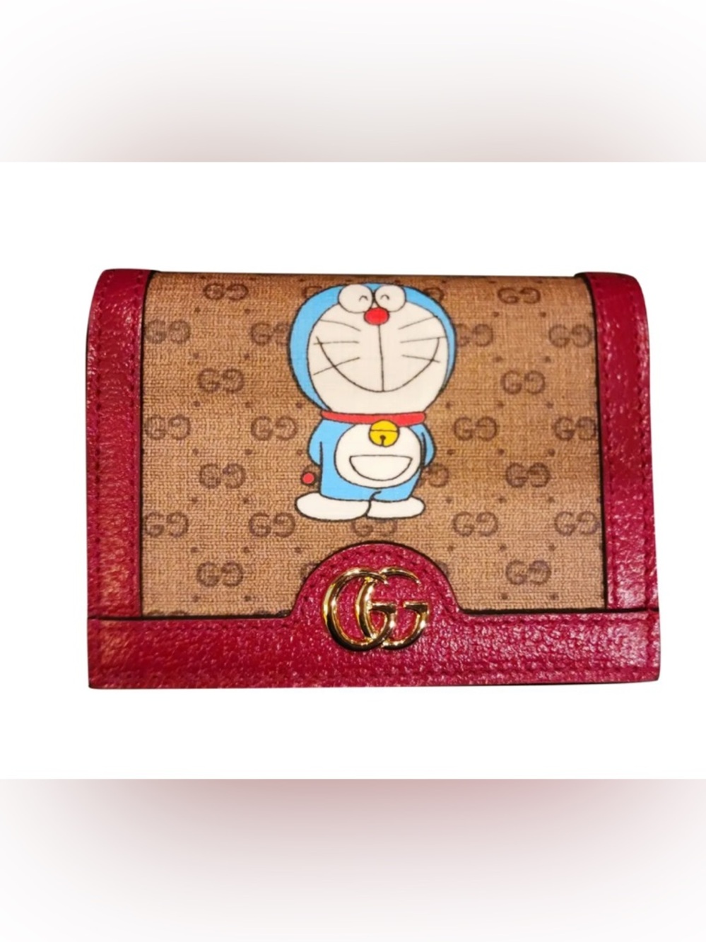 Gucci GG Canvas Wallet with Doraemon
